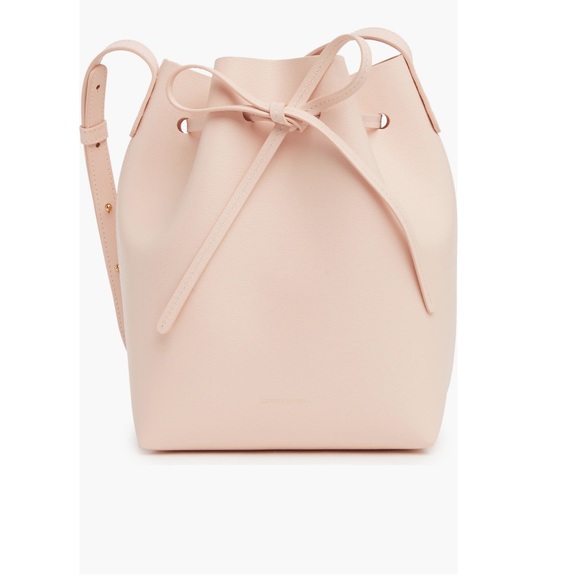Mansur Gavriel Mini Saffiano Leather Bucket Bag DAHLIA - Picture 2 of 6